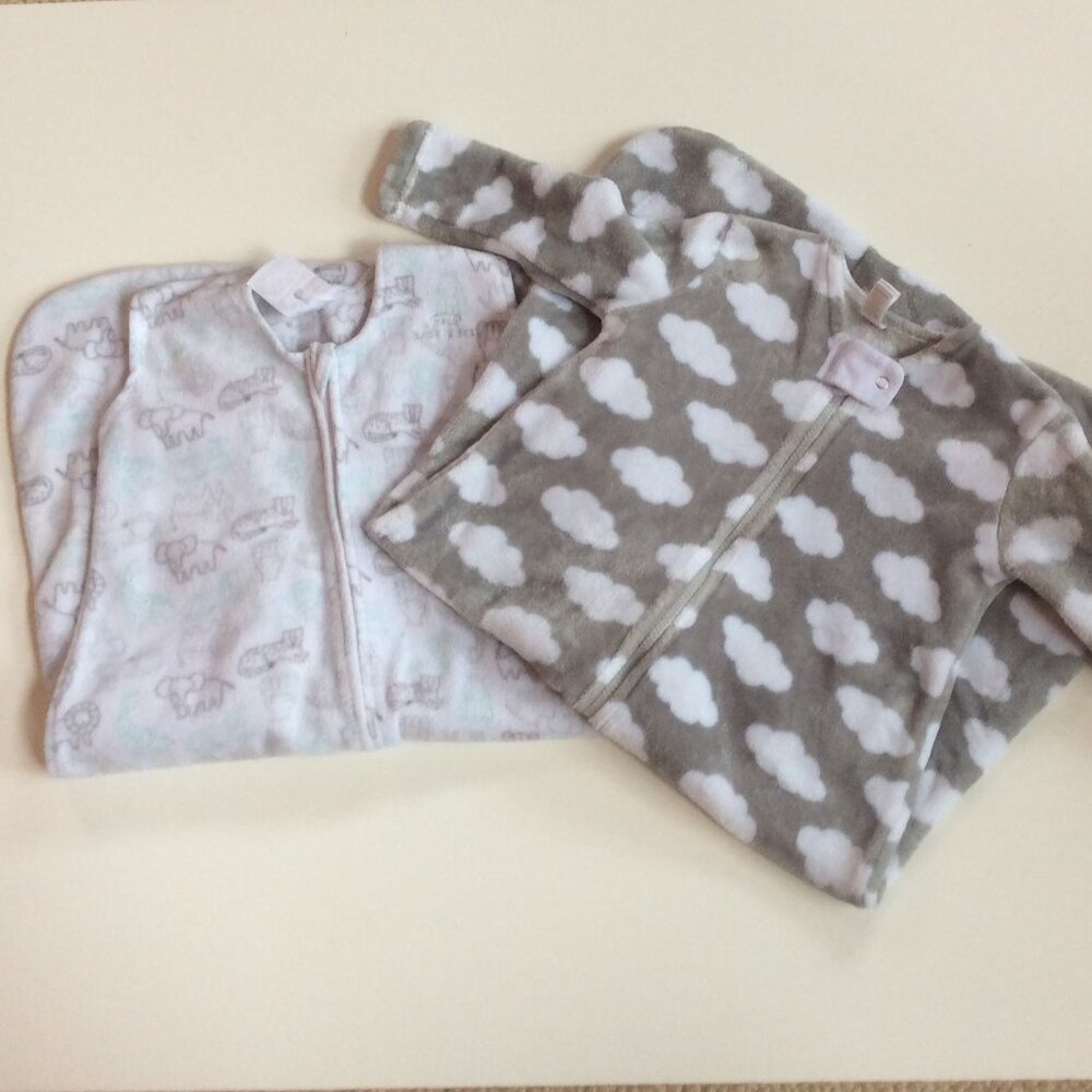 Sleep Sack Bundle Halo Medium Sleeveless Animal Action Hudson Clouds Large